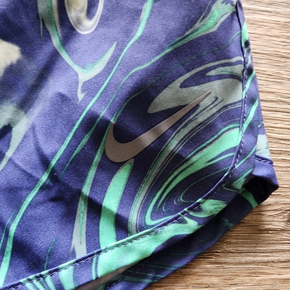 Nike Dri-Fit, Women’s Printed Running Shorts, S, Built In Brief, Pockets